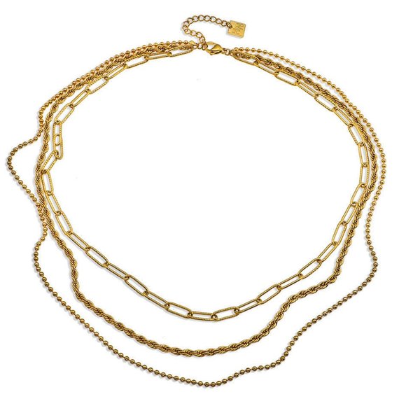 SELENE Triple Layer Necklace - Picture 7 of 11